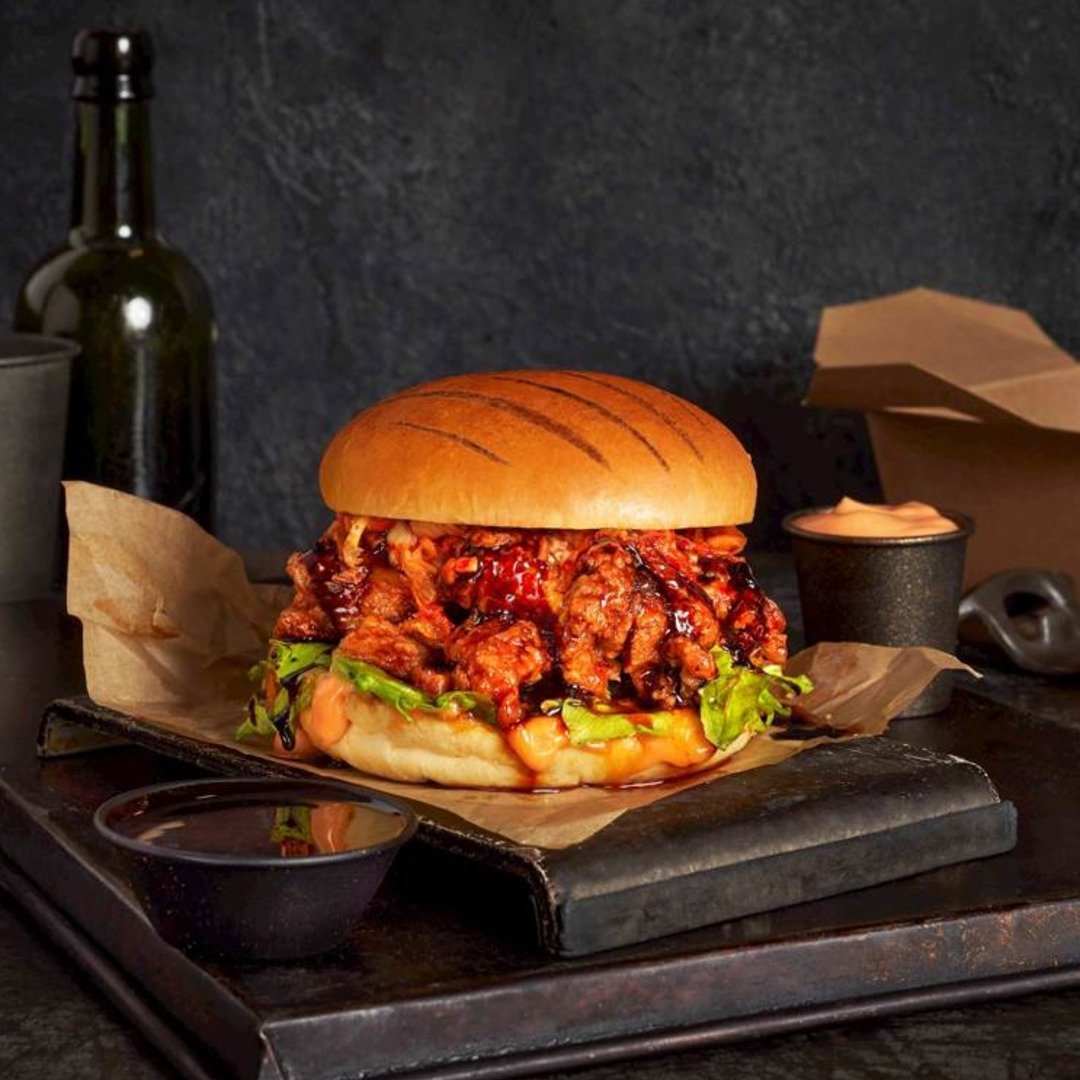 Chicken BBQ burger+fri